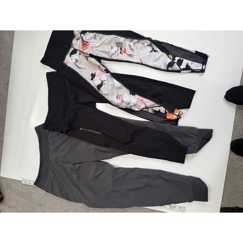 Athleta Leggings Joggers Bundle Rainier 7/8 Tight Floral Mesh Grey Small 4 3pc